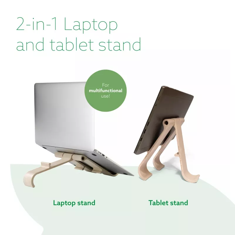 R-Go Tools Suporte para portátil e tablet R-Go Treepod, ergonómico e modular, ajustável, de base biológica