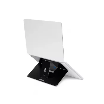 R-Go Tools Suporte para portátil R-Go Riser Attachable, ajustável, integrado no seu portátil, alumínio, preto
