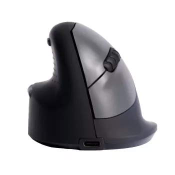R-Go Tools Rato ergonómico R-Go HE Break com software de pausas, médio (tamanho de mão 165-185 mm), para canhotos, Bluetooth, preto