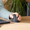 R-Go Tools Rato ergonómico R-Go HE Break com software de pausas, médio (tamanho de mão 165-185 mm), para canhotos, Bluetooth, preto