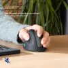 R-Go Tools Rato ergonómico R-Go HE Break com software de pausas, médio (tamanho de mão 165-185 mm), para canhotos, Bluetooth, preto