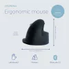 R-Go Tools Rato ergonómico R-Go HE Break com software de pausas, médio (tamanho de mão 165-185 mm), para canhotos, Bluetooth, preto