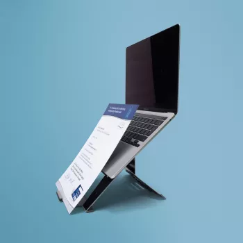 R-Go Tools Suporte para portátil R-Go Riser Document, suporte ergonómico, dobrável e ajustável com suporte de documentos, preto