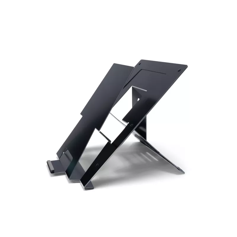 R-Go Tools Suporte para portátil R-Go Riser Document, suporte ergonómico, dobrável e ajustável com suporte de documentos, preto