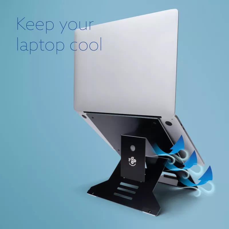 R-Go Tools Suporte para portátil R-Go Riser Document, suporte ergonómico, dobrável e ajustável com suporte de documentos, preto