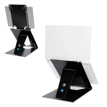 R-Go Tools Suporte para tablet e portátil R-Go Riser Duo, adequado para ecrã de 10–22 inch, preto