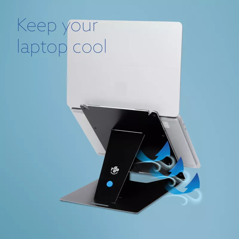 R-Go Tools Suporte para tablet e portátil R-Go Riser Duo, adequado para ecrã de 10–22