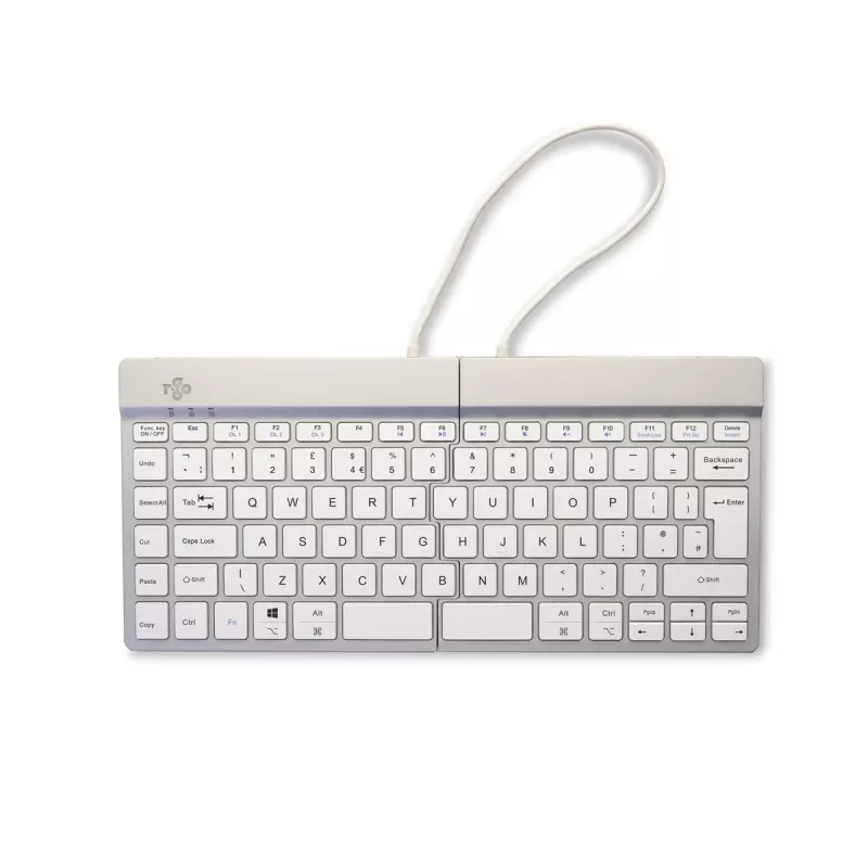 R-Go Tools Split Break RGOSBUKWLWH teclado sem fios, disposição UK, branco