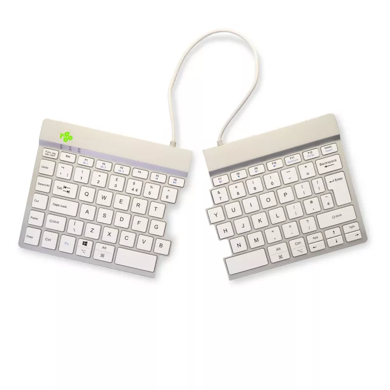 R-Go Tools Split Break RGOSBUKWLWH teclado sem fios, disposição UK, branco