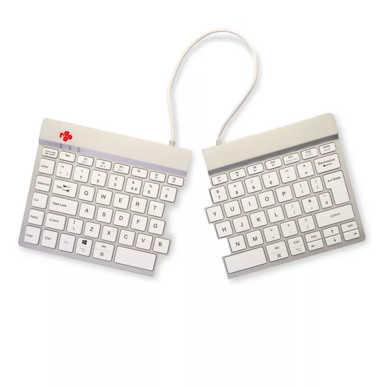 R-Go Tools Split Break RGOSBUKWLWH teclado sem fios, disposição UK, branco
