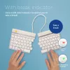 R-Go Tools Split Break RGOSBUKWLWH teclado sem fios, disposição UK, branco