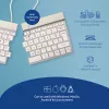 R-Go Tools Split Break RGOSBUKWLWH teclado sem fios, disposição UK, branco