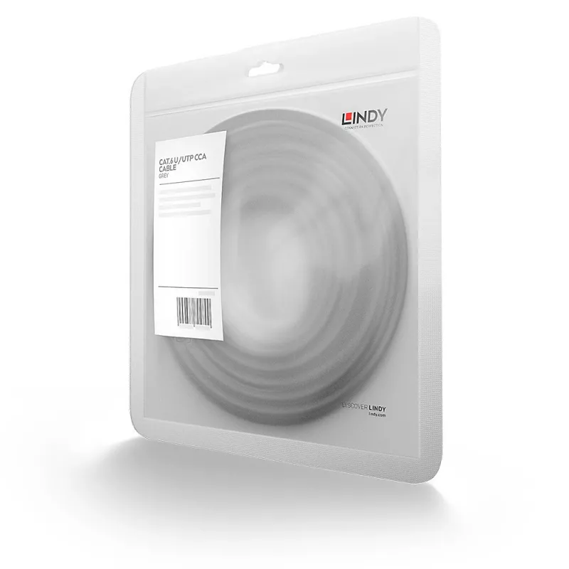 Cabo de rede Lindy 48165 cinzento 5 m Cat6 U/UTP (UTP)