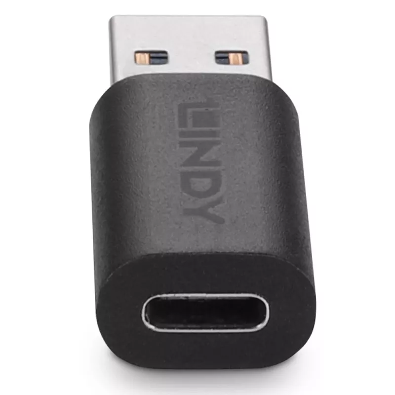 Adaptador USB 3.2 Type-A para Type-C Lindy, USB 3.2 Type-A, USB 3.2 Type-C, preto