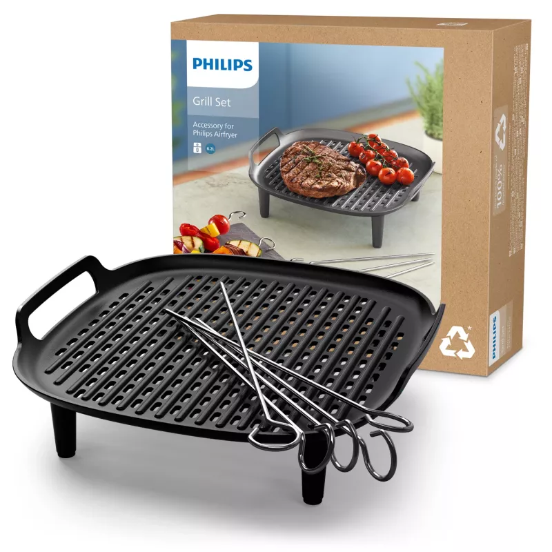 Grelhador e espetos Philips acessório para Airfryer 6,2 L