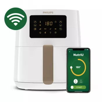 Fritadeira de ar quente Philips Série 5000 HD9255/30 individual 4,1 l de bancada 1400 W dourado, branco