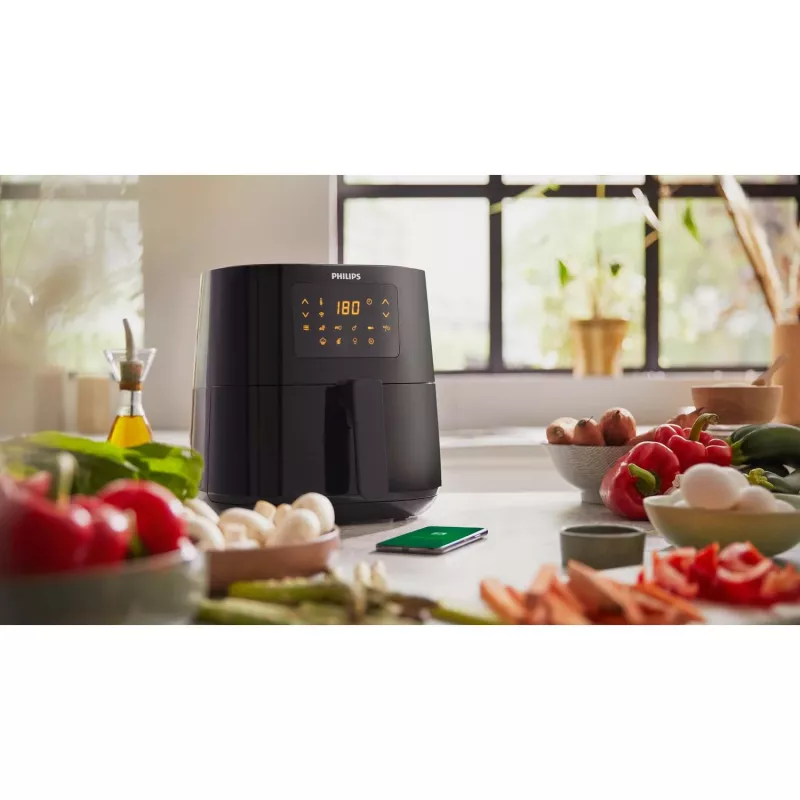 Fritadeira de ar quente Philips Série 5000 HD9255/30 individual 4,1 l de bancada 1400 W dourado, branco