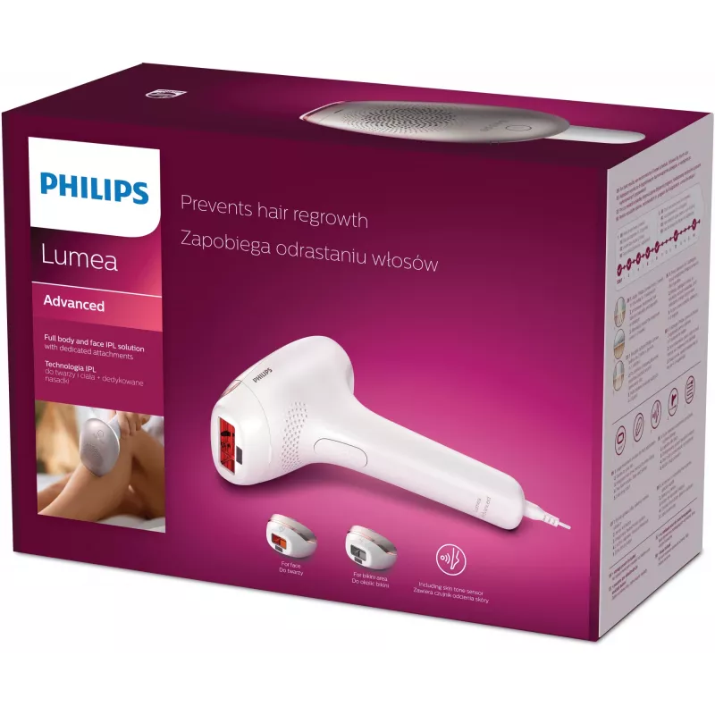 Depiladora de luz Philips Lumea Advanced SC1998/00 Intense Pulsed Light (IPL) marfim