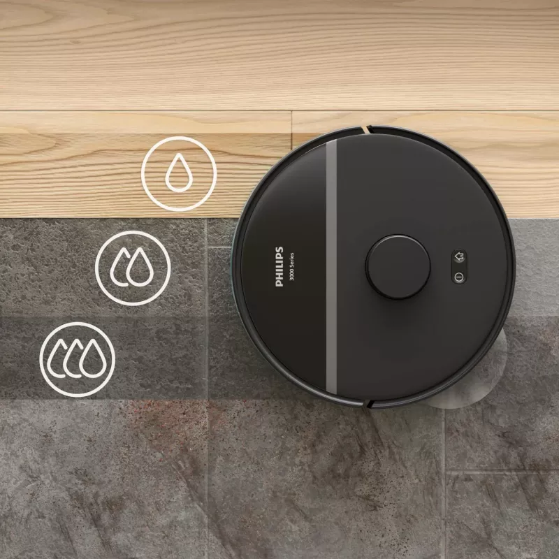 Aspirador robô Philips Série 3000 HomeRun Aqua XU3000/01 com função de lavagem