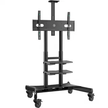 Suporte de chão para TV ONKRON TS1881-B para ecrãs de 50–86 polegadas, capacidade de 105,9 kg, VESA 200x200–800x500, altura 1350–1650 mm, preto