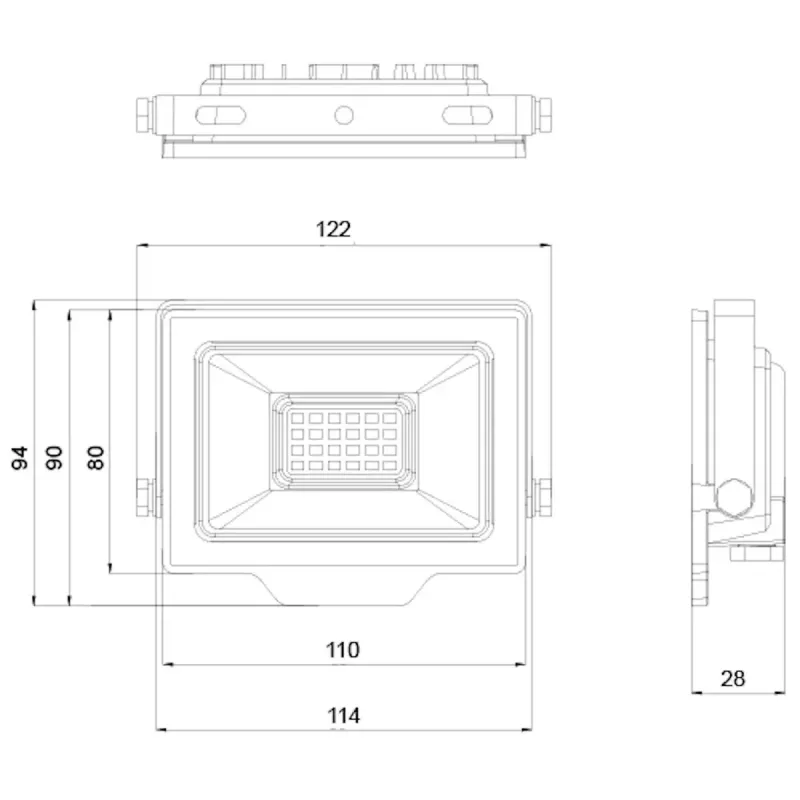 Holofote LED exterior OLLO VS121C-20W-RGB 20W 1900lm RGB