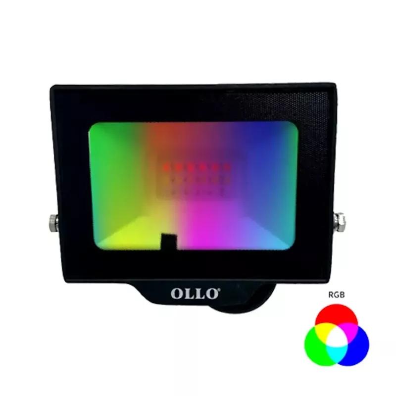Holofote LED exterior OLLO VS121C-20W-RGB 20W 1900lm RGB