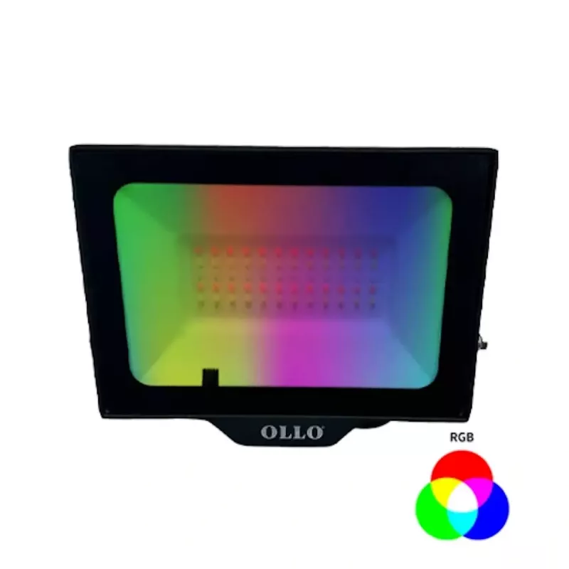 Holofote LED exterior OLLO VS121C-50W-RGB — 50 W, 4750 lm, RGB