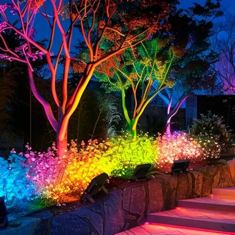 Holofote LED exterior OLLO VS121C-50W-RGB — 50 W, 4750 lm, RGB
