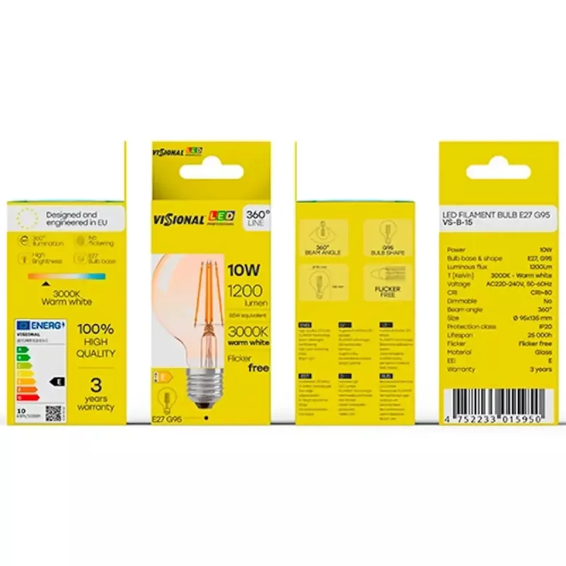 Lâmpada LED VISIONAL VS-B-15 12W 1200 lm 3000K