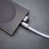 Cabo de carregamento USB-C Intenso com alça para telemóvel, carregamento rápido 60W, comprimento ajustável 1,65 m, nylon, roxo