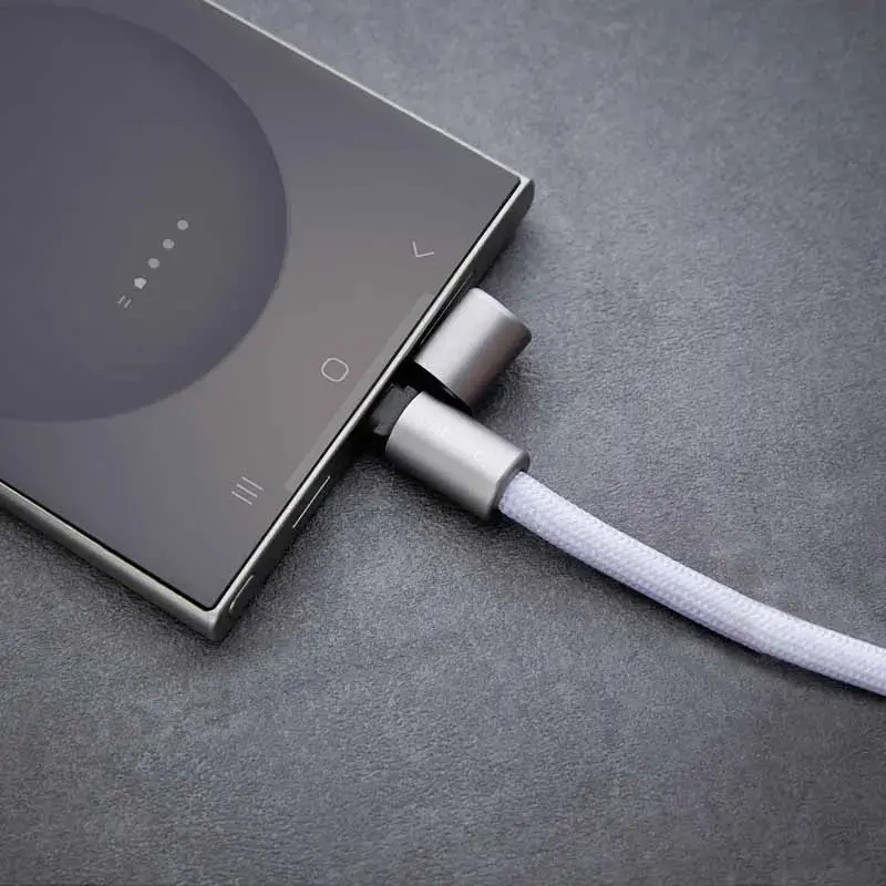 Cabo de carregamento USB-C Intenso com alça para telemóvel, carregamento rápido 60W, comprimento ajustável 1,65 m, nylon, roxo