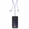 Cabo de carregamento USB-C Intenso com alça para telemóvel, carregamento rápido 60W, comprimento ajustável 1,65 m, nylon, roxo
