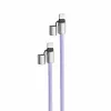 Cabo de carregamento USB-C Intenso com alça para telemóvel, carregamento rápido 60W, comprimento ajustável 1,65 m, nylon, roxo