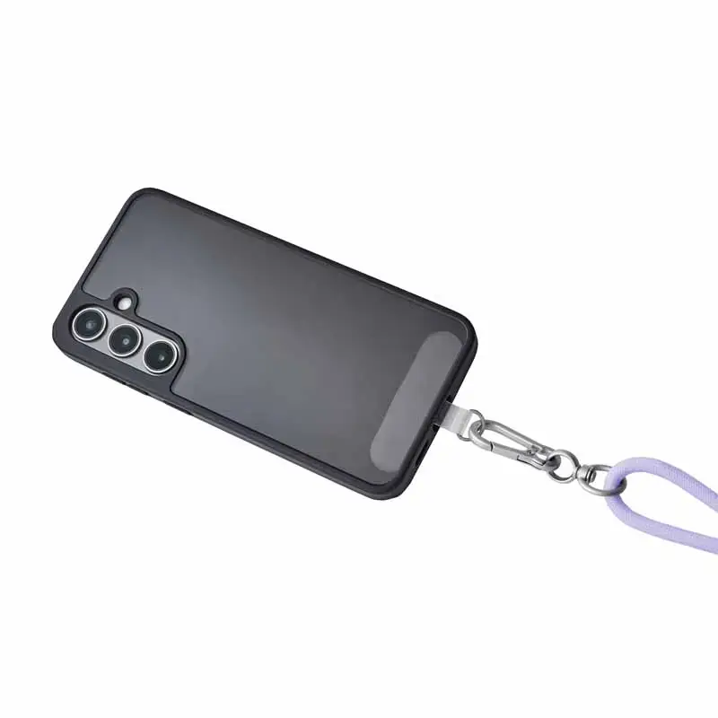 Cabo de carregamento USB-C Intenso com alça para telemóvel, carregamento rápido 60W, comprimento ajustável 1,65 m, nylon, roxo
