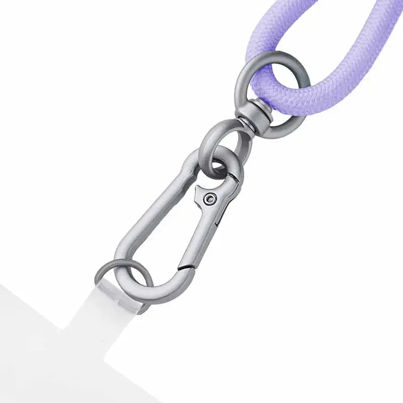Cabo de carregamento USB-C Intenso com alça para telemóvel, carregamento rápido 60W, comprimento ajustável 1,65 m, nylon, roxo