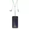 Cabo de carregamento USB-C Intenso com alça para telemóvel, carregamento rápido 60W, comprimento ajustável 1,65m, nylon, verde