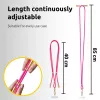Cabo de carregamento USB-C Intenso com alça para telemóvel, carregamento rápido 60 W, comprimento ajustável 1,65 m, nylon, rosa néon