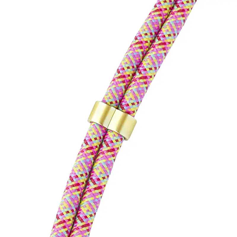 Cabo de carregamento USB-C Intenso com alça para telemóvel, carregamento rápido 60 W, comprimento ajustável 1,65 m, nylon, multicolor