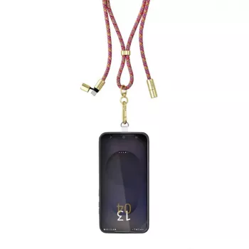 Cabo de carregamento USB-C Intenso com alça para telemóvel, carregamento rápido 60 W, comprimento ajustável 1,65 m, nylon, multicolor