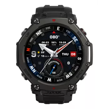 Amazfit T-Rex 3 Pro 3,81 cm (1,5 polegadas) AMOLED 48 mm digital 480 x 480 píxeis ecrã tátil preto Wi-Fi GPS (satélite)