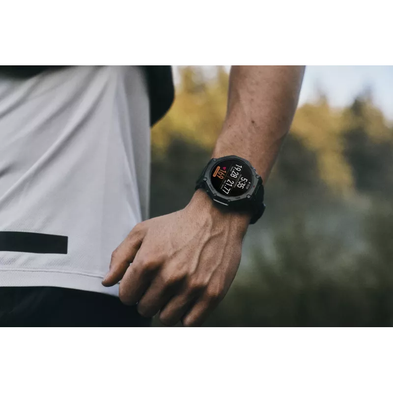 Amazfit T-Rex 3 Pro 3,81 cm (1,5 polegadas) AMOLED 48 mm digital 480 x 480 píxeis ecrã tátil preto Wi-Fi GPS (satélite)