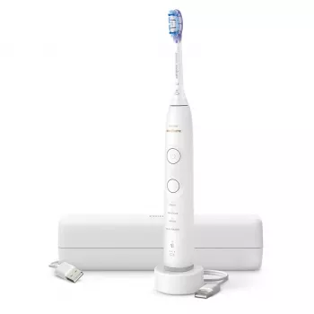 Philips Series 7100 HX7420/01 escova de dentes sónica — 62.000 movimentos/min., 4 modos, sensor de pressão, Bluetooth, recarregável (branco)