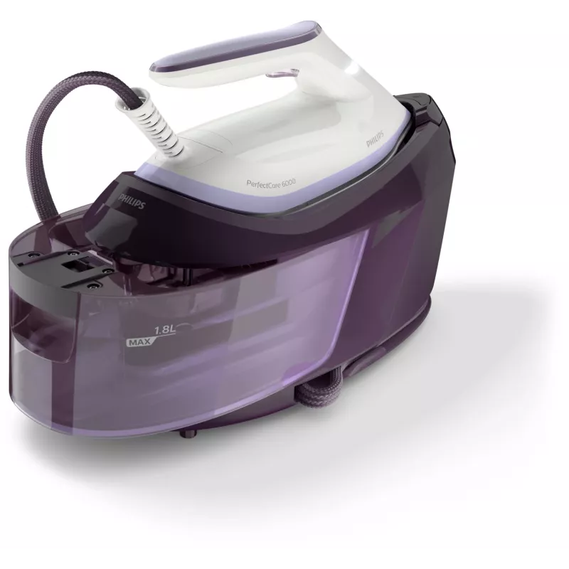 Estação de engomar a vapor Philips PSG6024/30 — 2400 W, golpe de vapor 500 g/min, depósito 1,8 L, base SteamGlide Plus