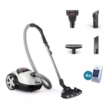 Aspirador de pó com saco Philips 8000-Serie XD8142/12 — 900 W, saco 4 L, HEPA, raio de ação 12 m