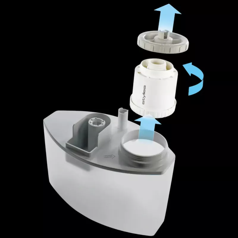Humidificador ultrassónico compacto para casa Stylies Leonis – funcionamento silencioso, névoa fina para sala, quarto e escritórios