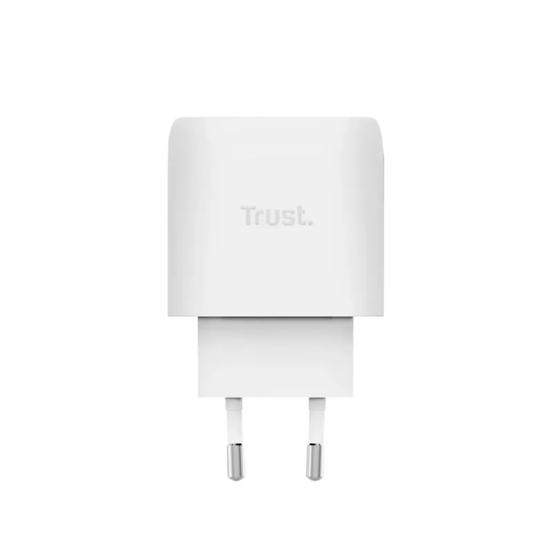 Carregador TRUST Maxo 45W USB-C GaN, 45 W, saída USB-C, máx. 20 V, cabo 2 m, branco