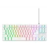 Trust GXT 833W Thado teclado gaming TKL, USB, com fios, de membrana, retroiluminado, disposição US, branco