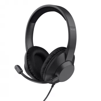 Headset Trust Ayda Max com fios head-band chamadas/música USB Type-C / USB Type-A preto