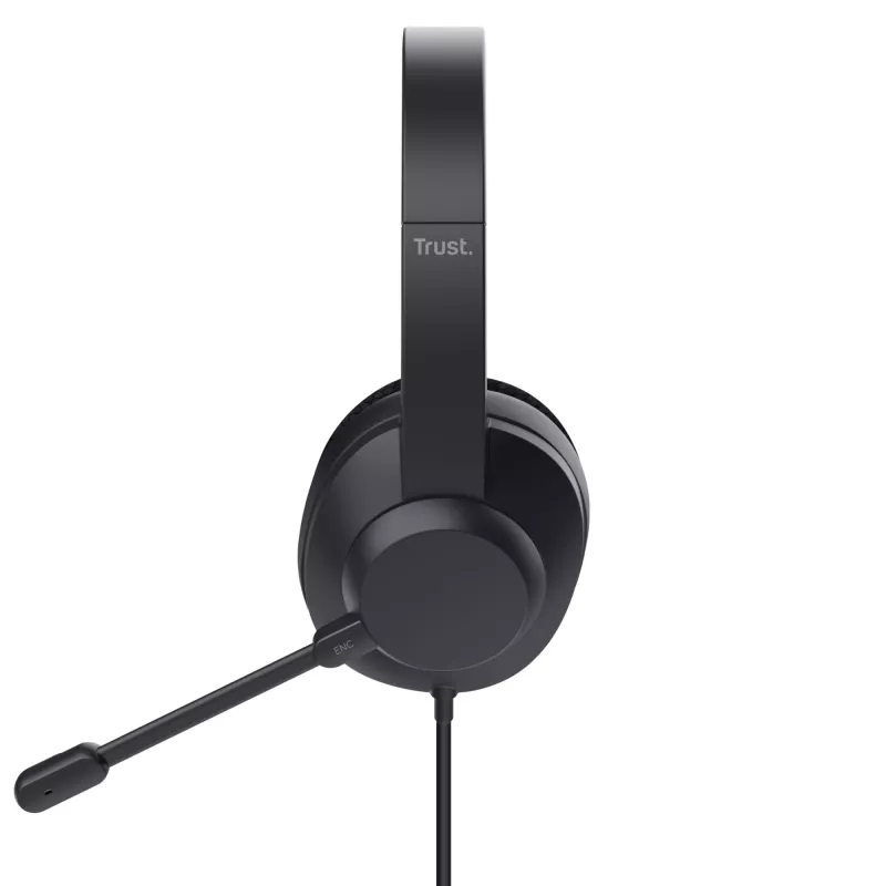 Headset Trust Ayda Max com fios head-band chamadas/música USB Type-C / USB Type-A preto