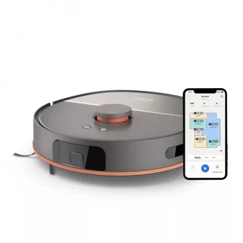 Aspirador robô Philips XU5000/10 — saco de pó 0,26 L, Li‑Ion 4800 mAh, 200 min de autonomia